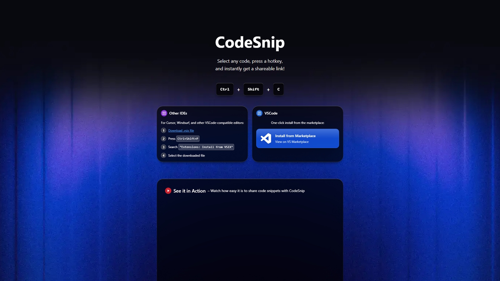 CodeSnip Screenshot