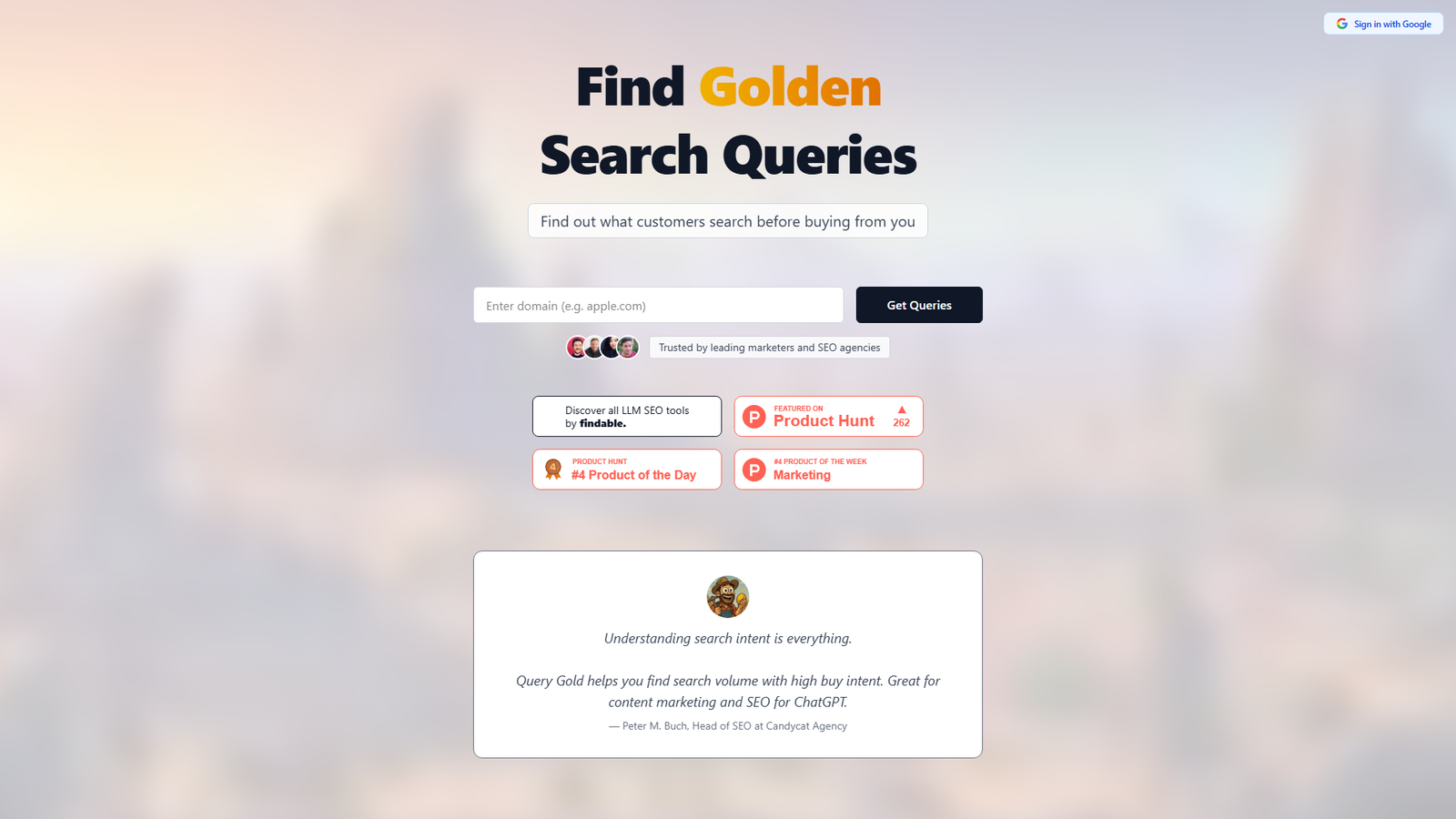 ChatGPT Query Gold Screenshot