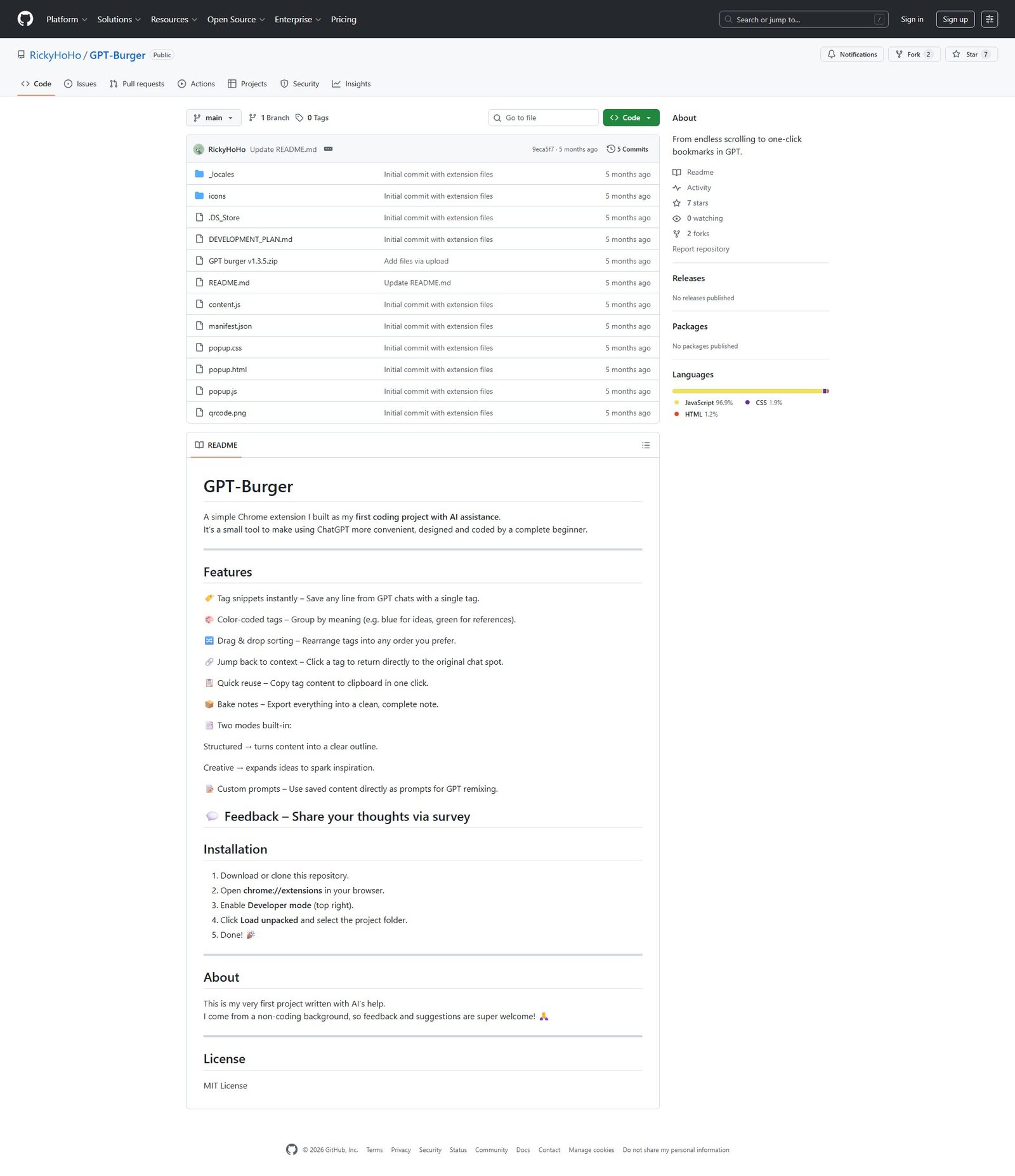 GPT Burger Screenshot