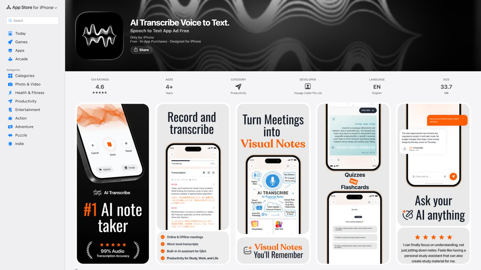 AI Transcribe Screenshot