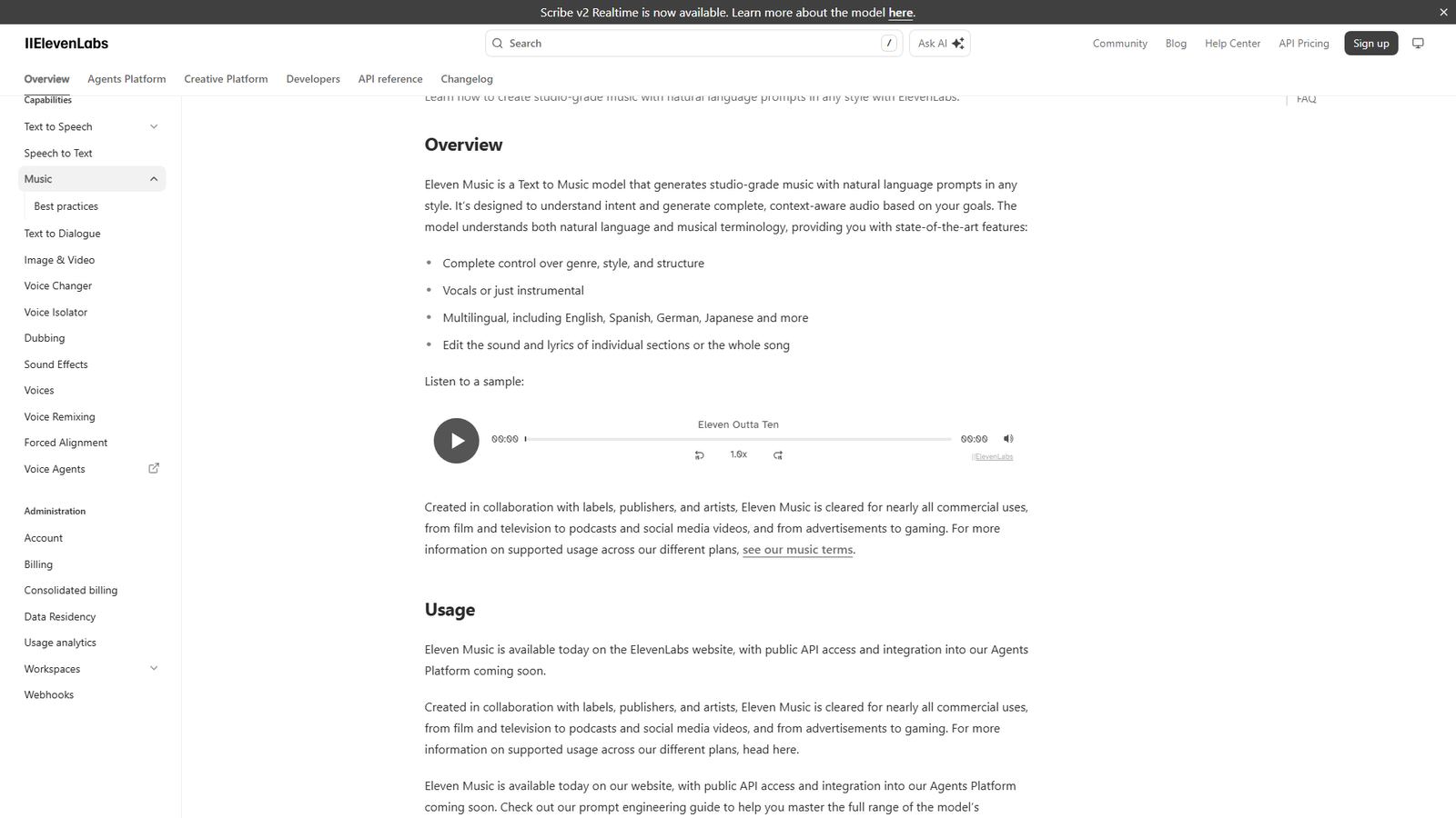 Eleven Music API Screenshot