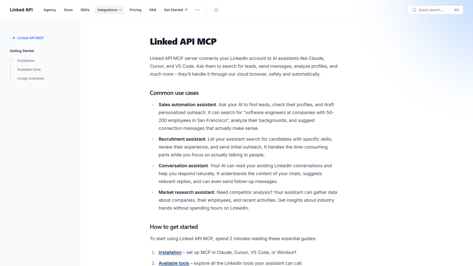 LinkedIn MCP Screenshot