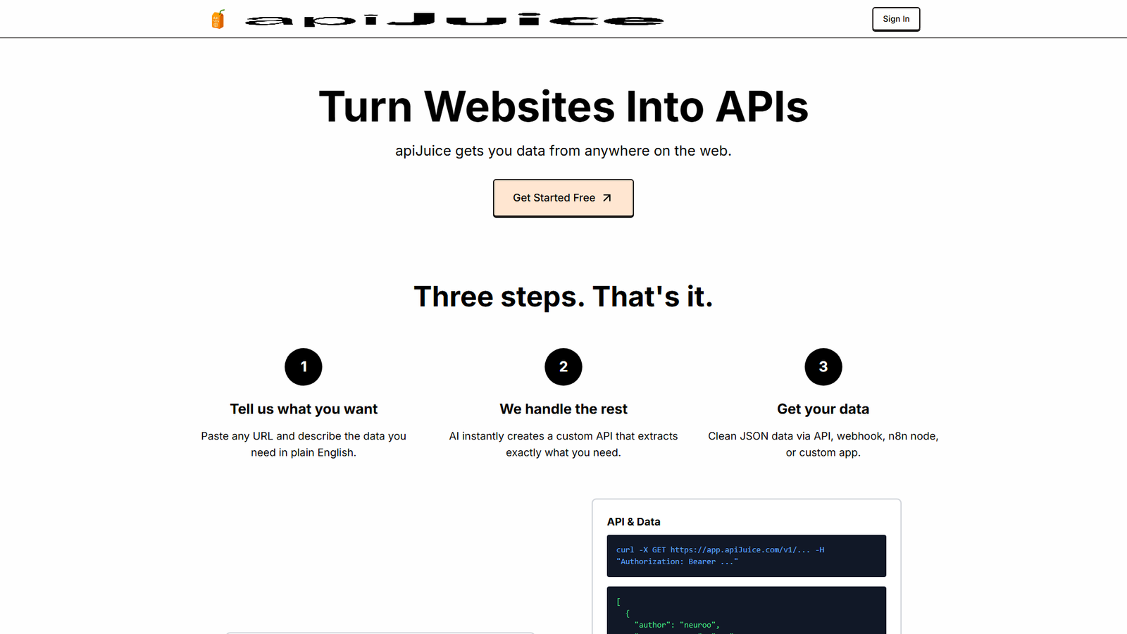 apiJuice Screenshot