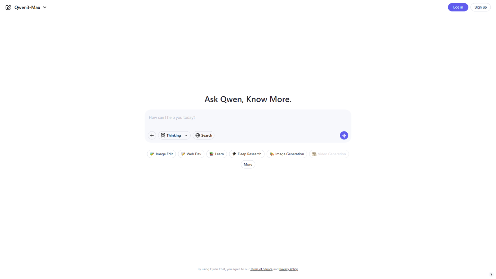 Qwen Chat Screenshot