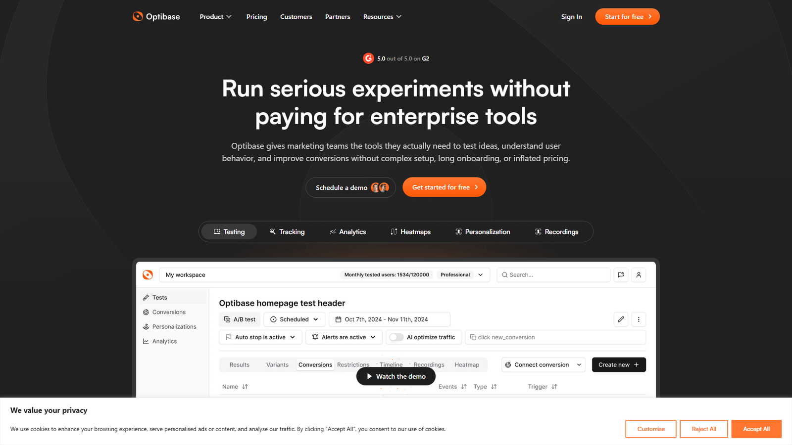 Optibase 2.0 Screenshot