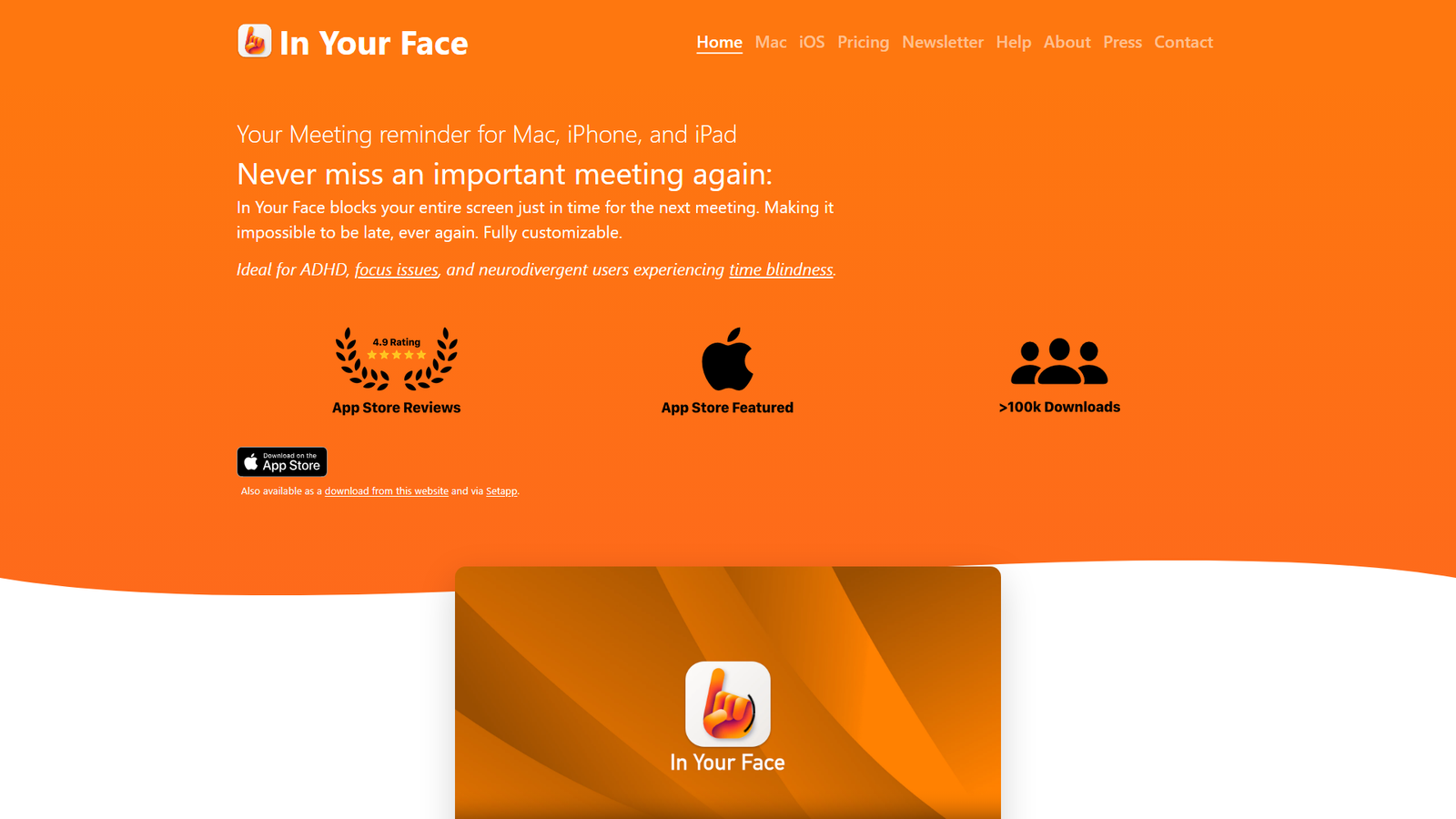 In Your Face for iOS Screenshot