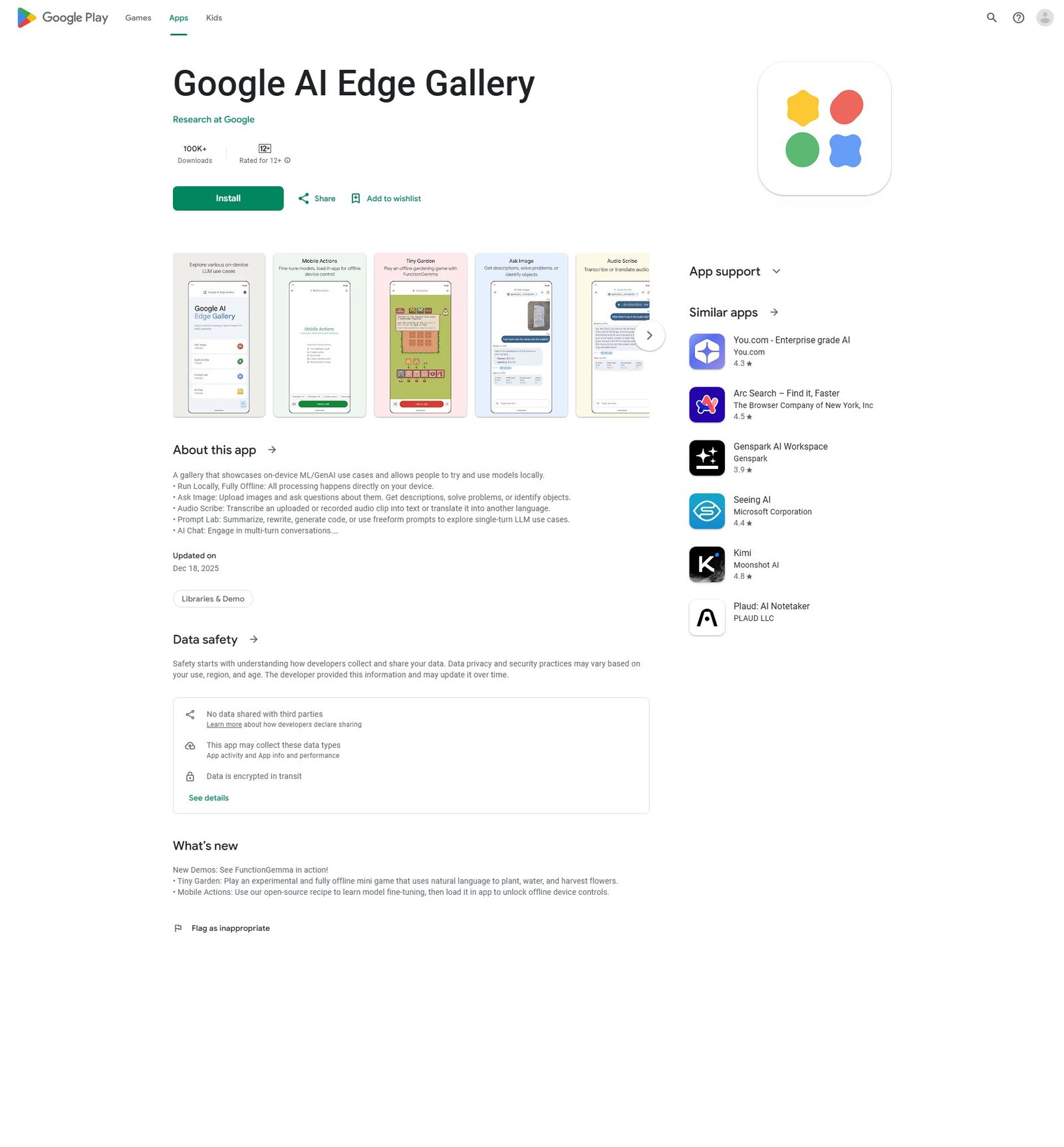 Google AI Edge Gallery Screenshot