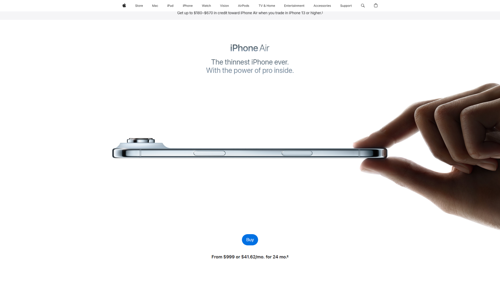 iPhone Air Screenshot