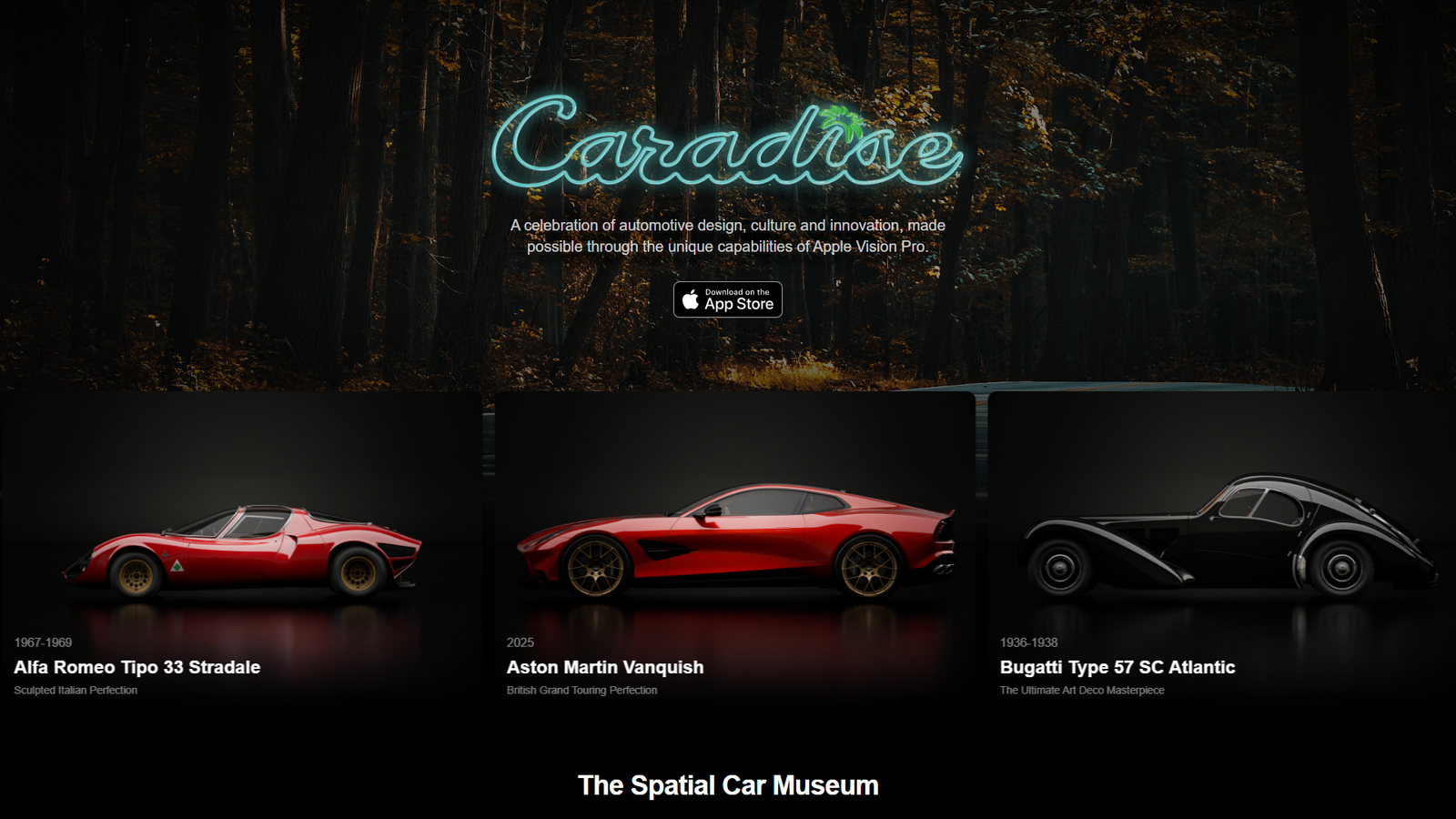Caradise for Apple Vision Pro Screenshot