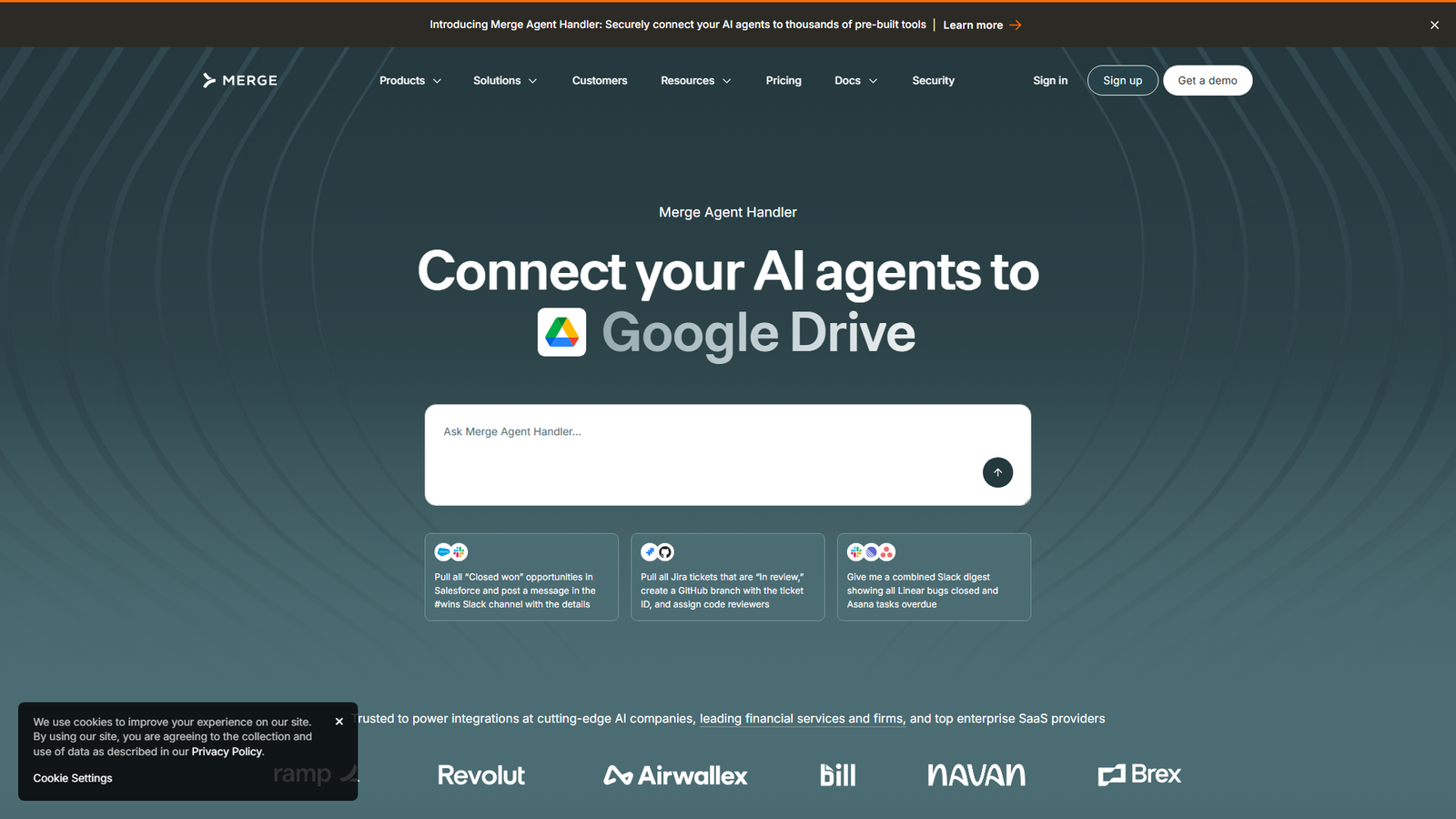 Merge Agent Handler Screenshot