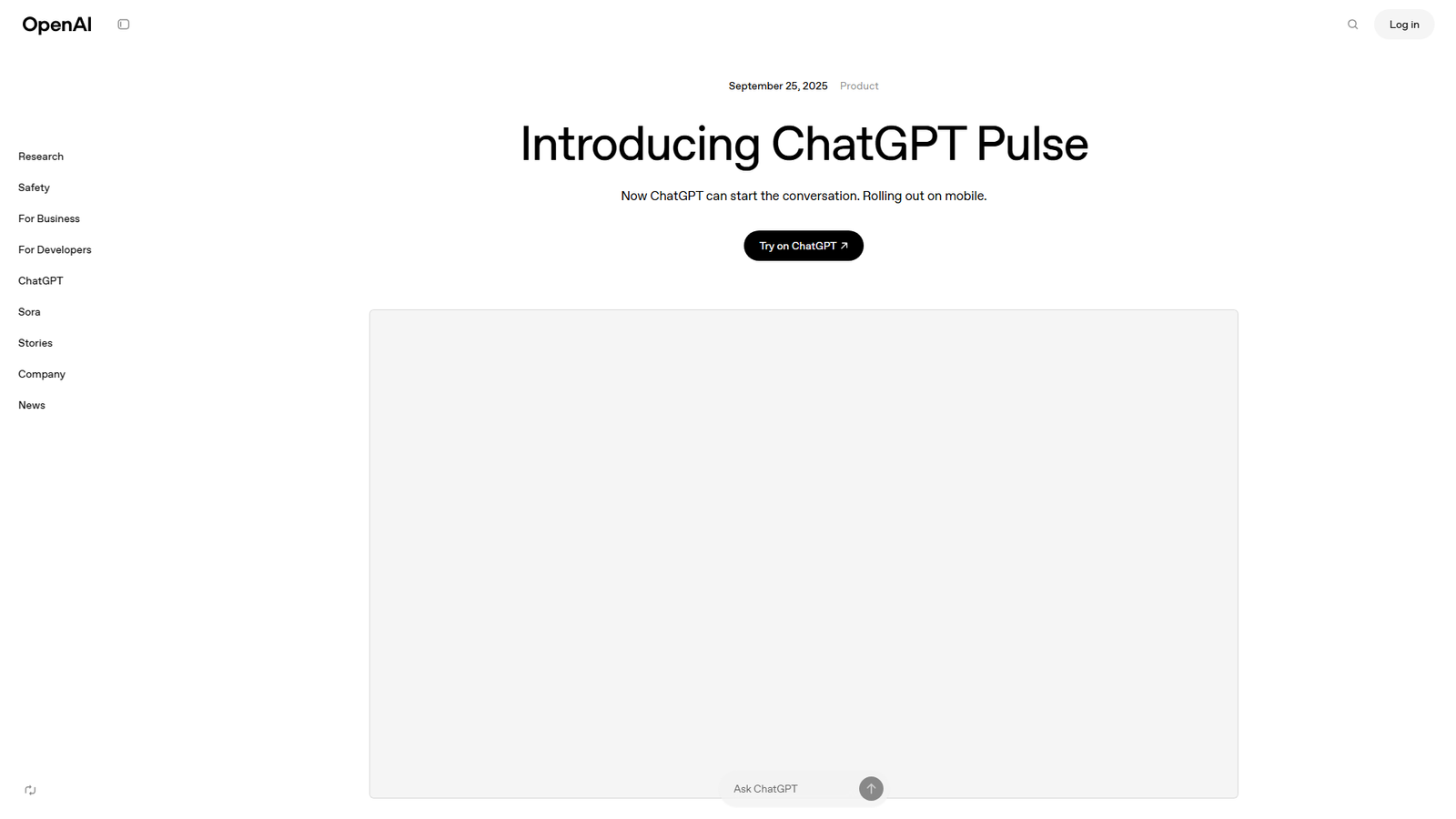 ChatGPT Pulse Screenshot