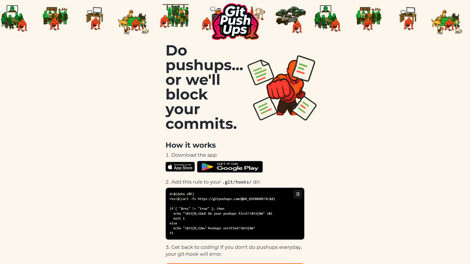 Git Pushups Screenshot