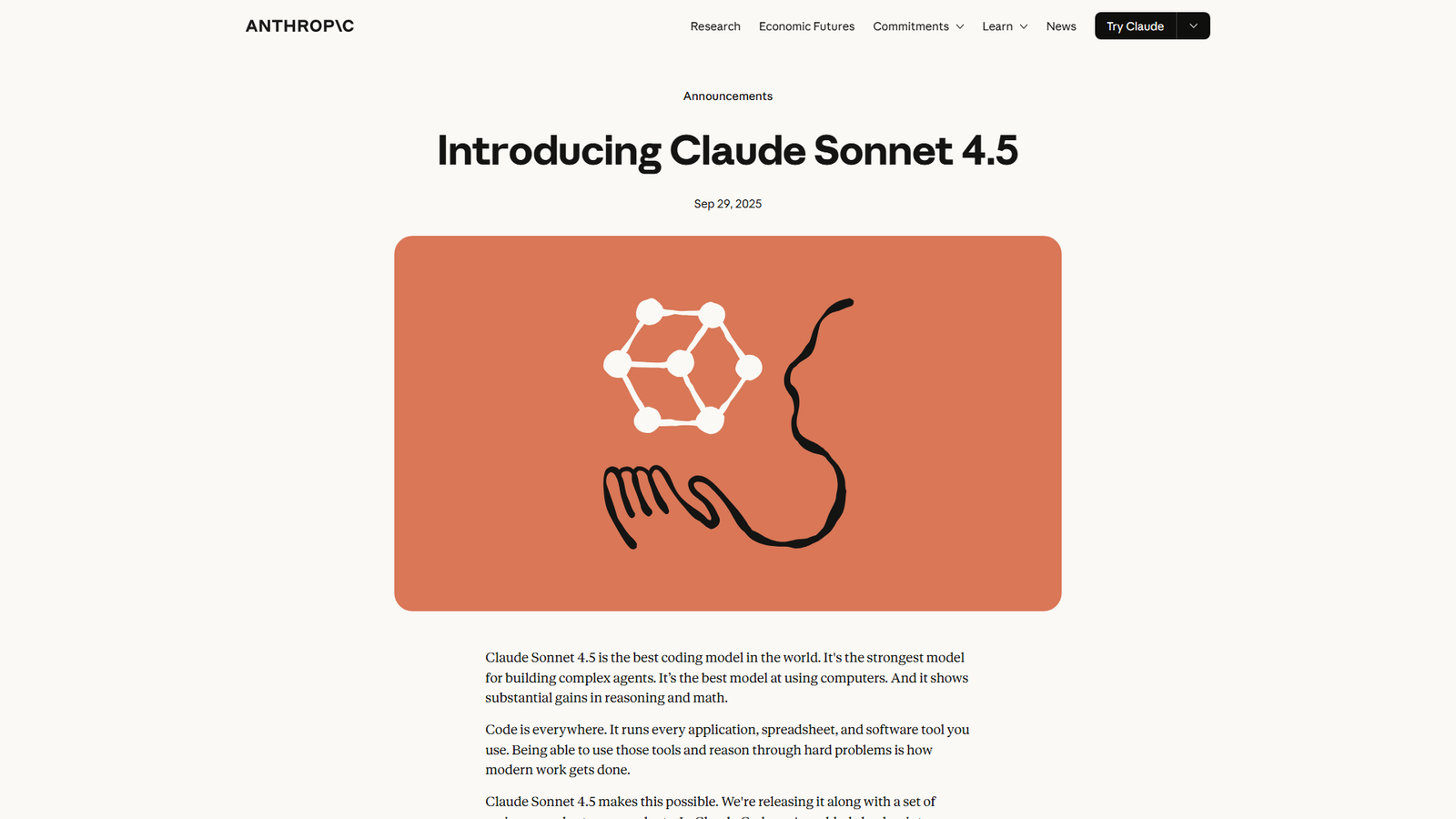 Claude Sonnet 4.5 Screenshot