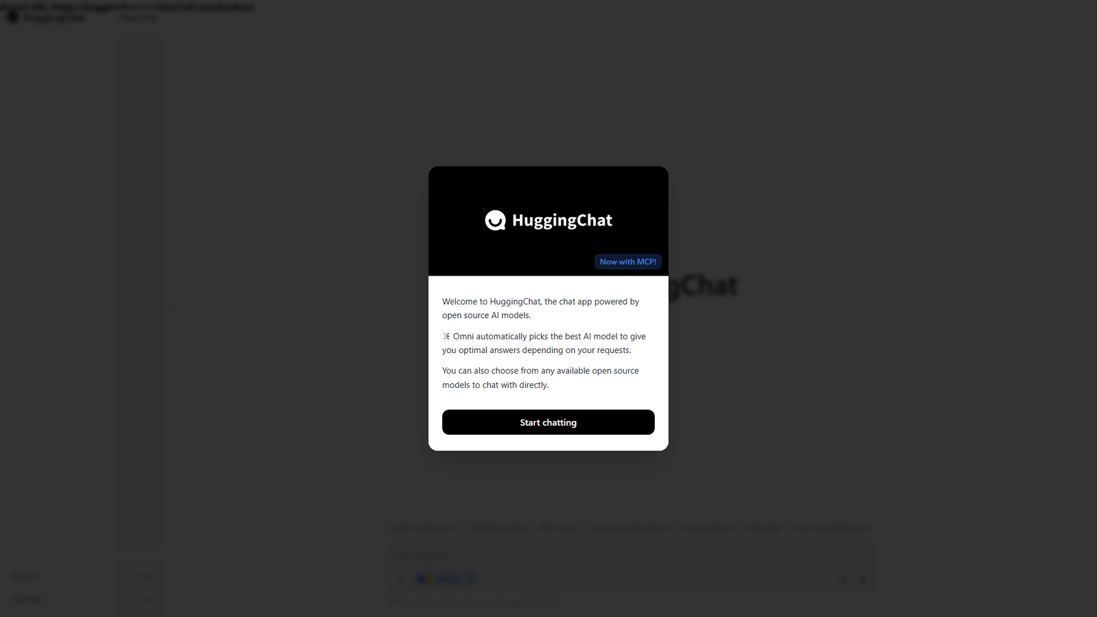 HuggingChat Screenshot