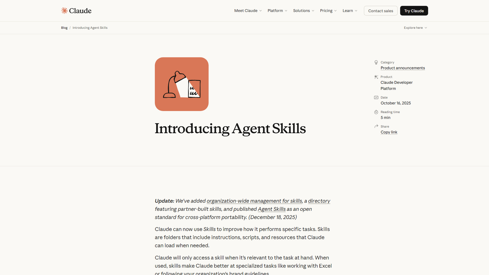 Claude Skills Screenshot