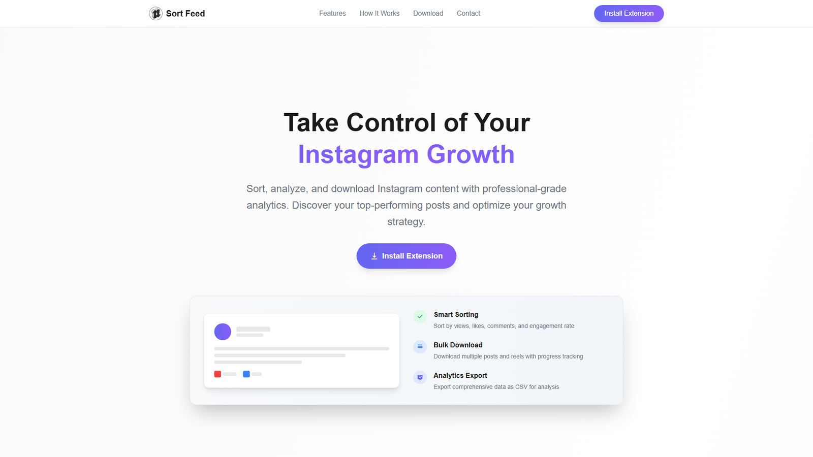 Sort Feed Screenshot