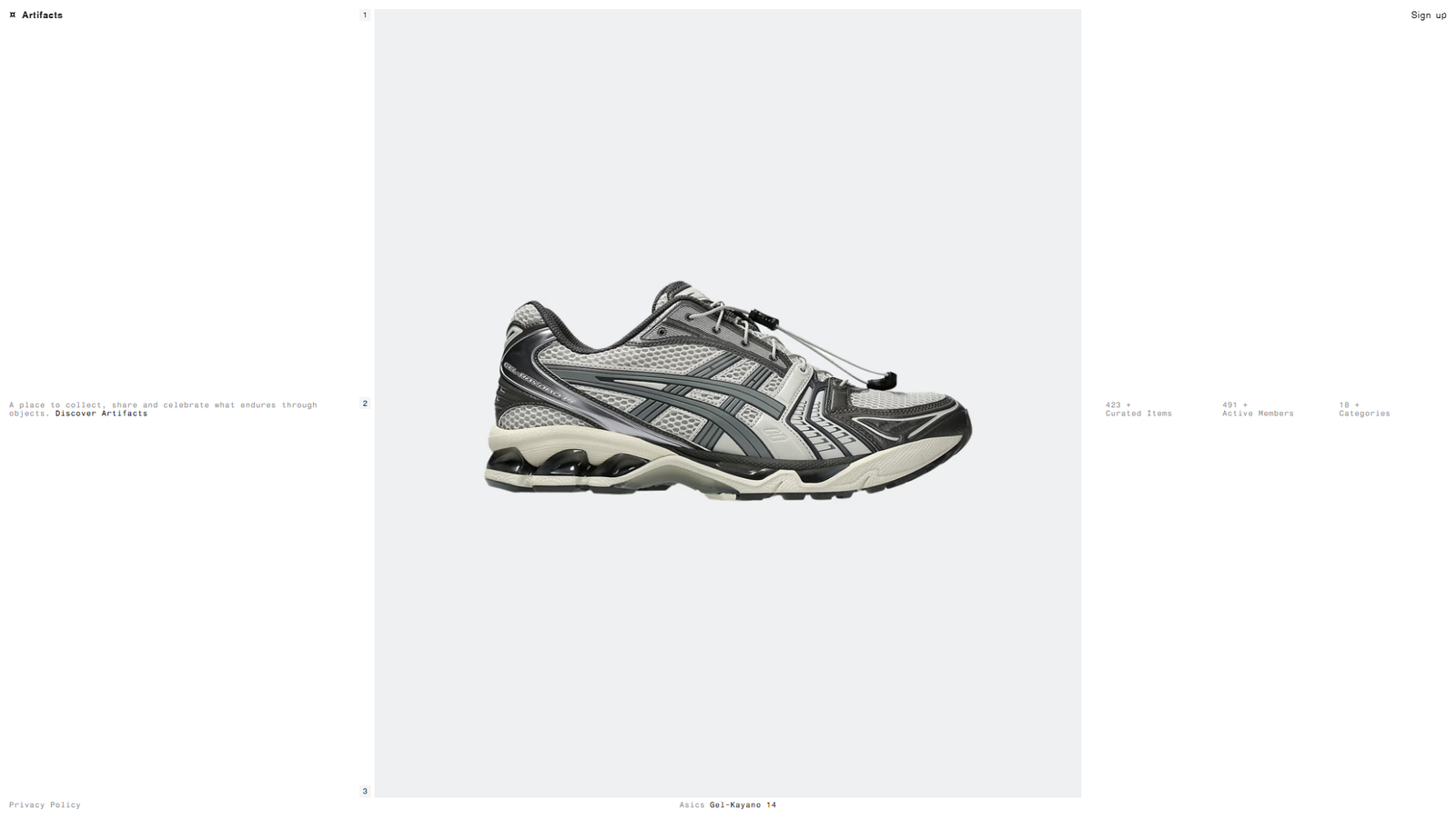 Artifacts Screenshot