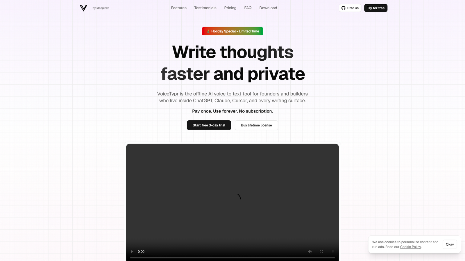 Voicetypr Screenshot