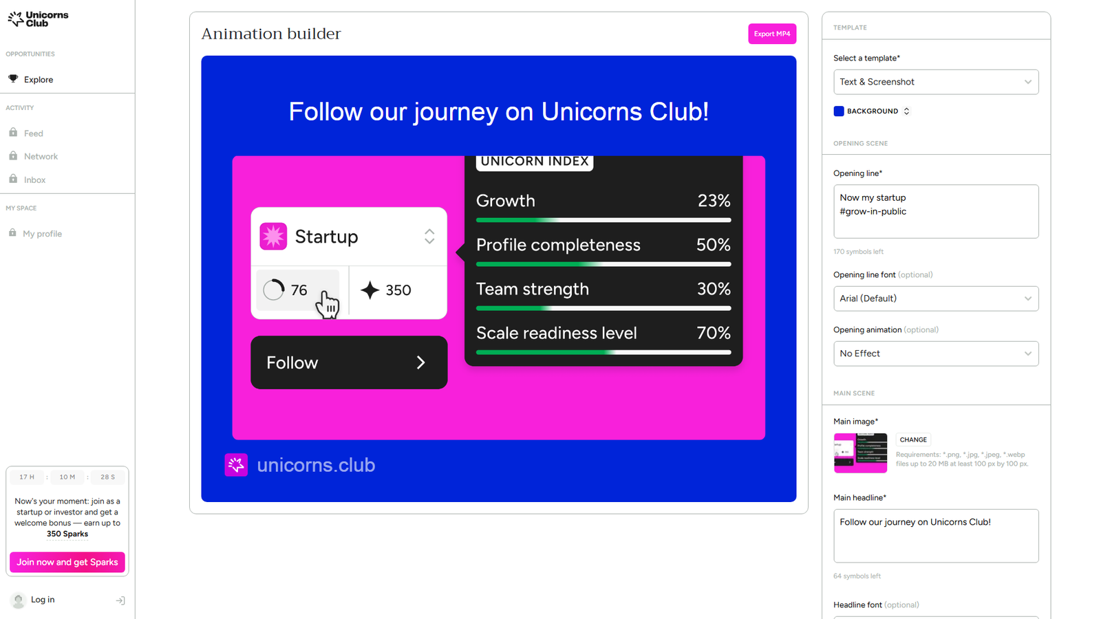 Animation Builder by Unicorns Club Screenshot