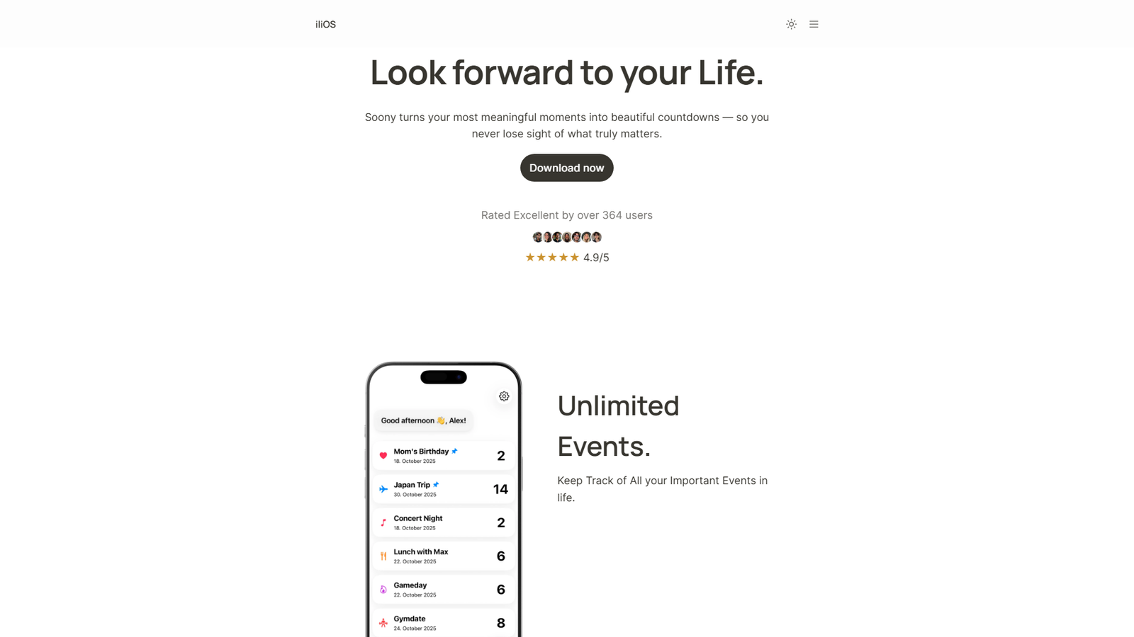 Soony Countdown Screenshot