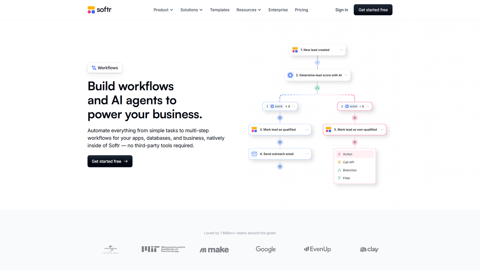 Softr Workflows Screenshot