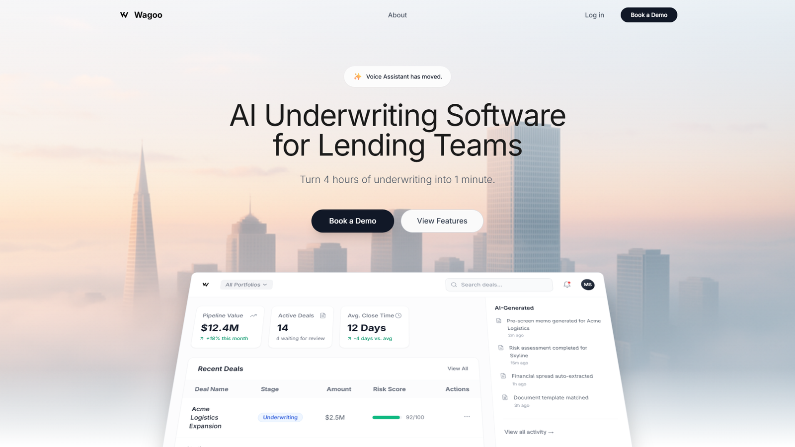Wagoo Voice Assistant Screenshot