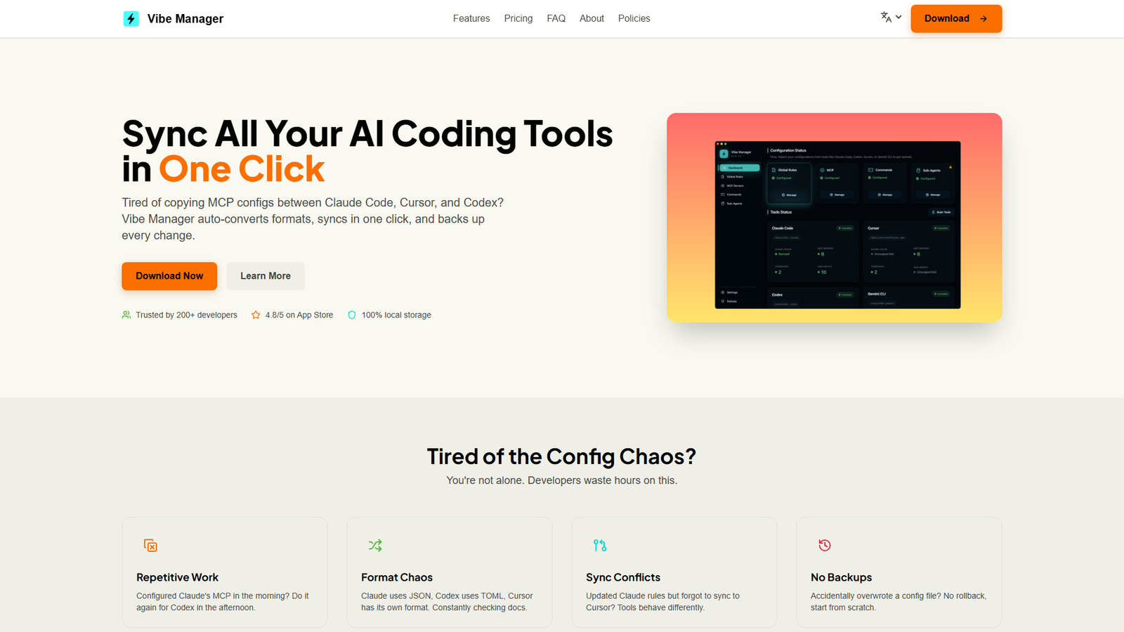 Vibe Manager Screenshot