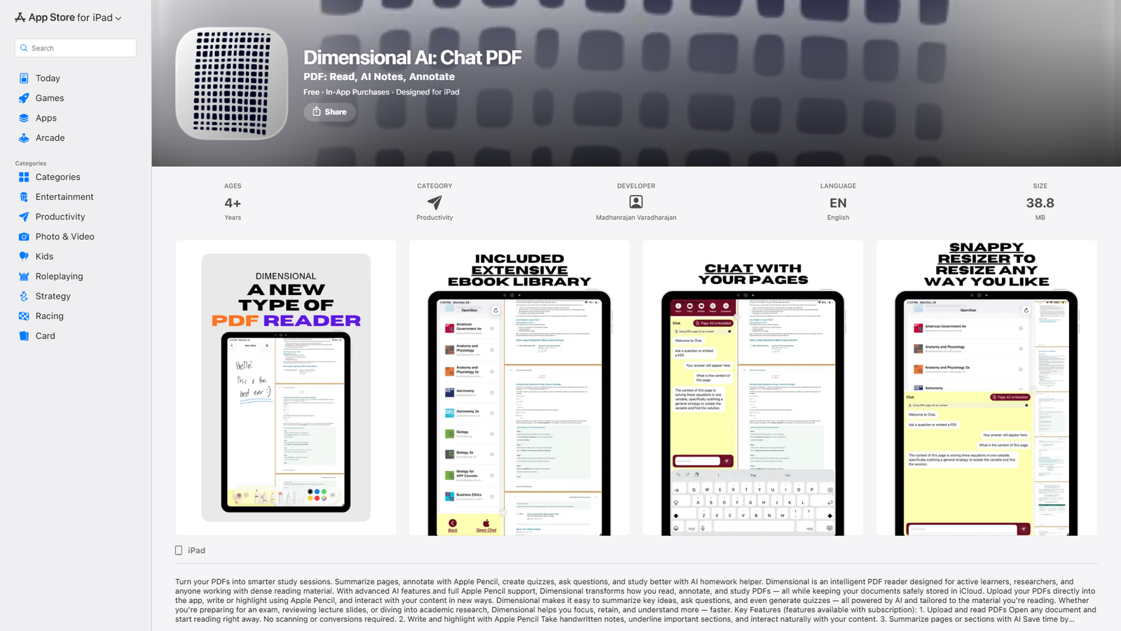 Dimensional Screenshot