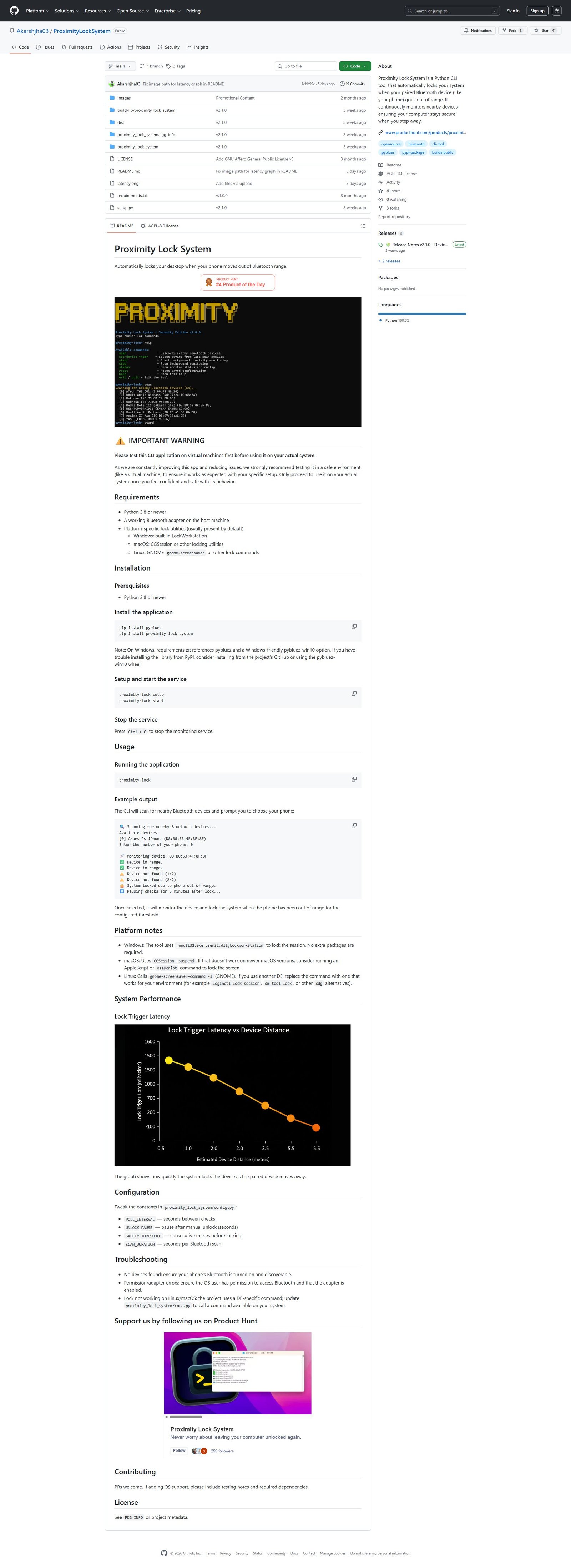 Proximity Lock System 2.0 Screenshot