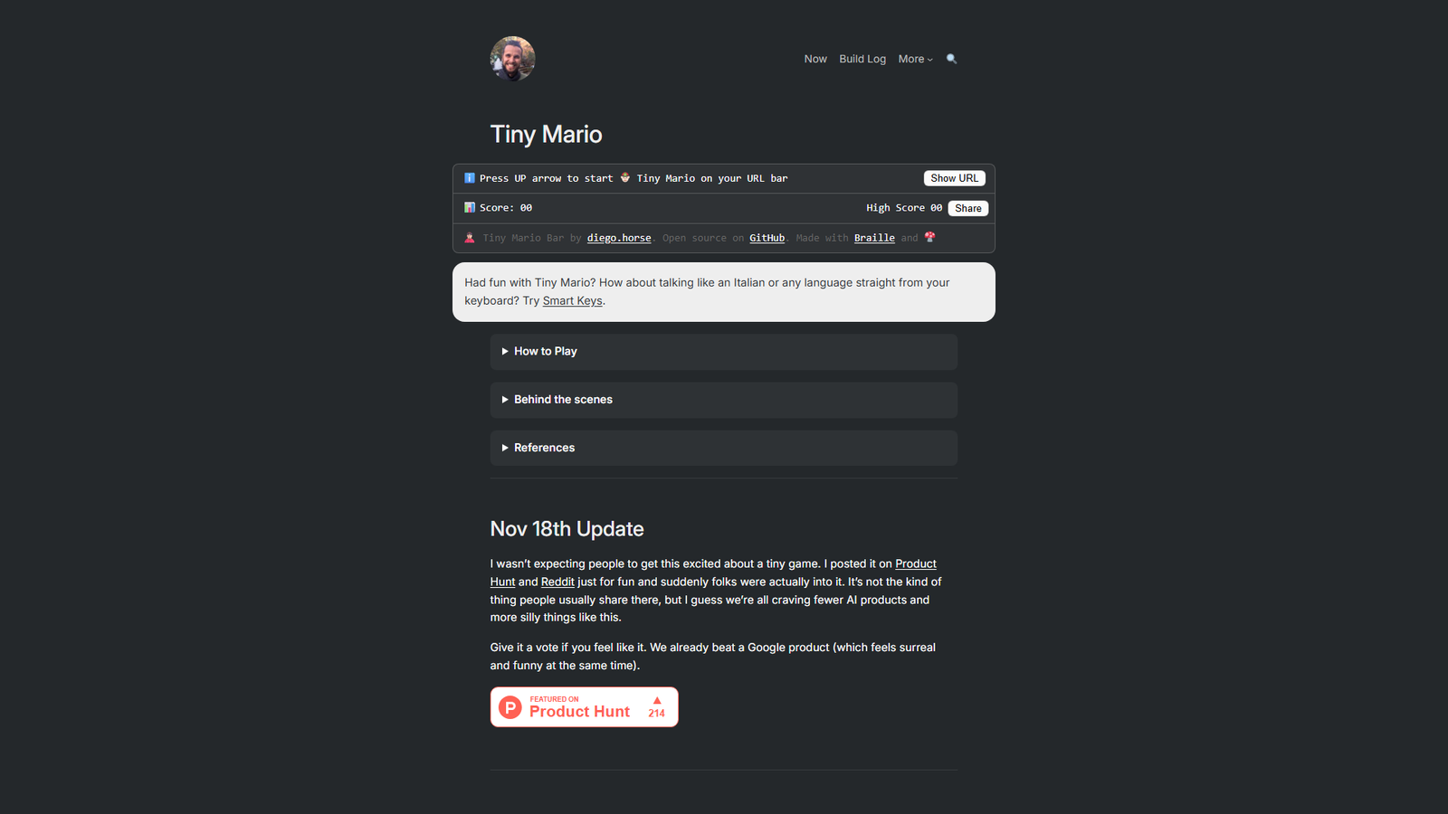 Tiny Mario Screenshot