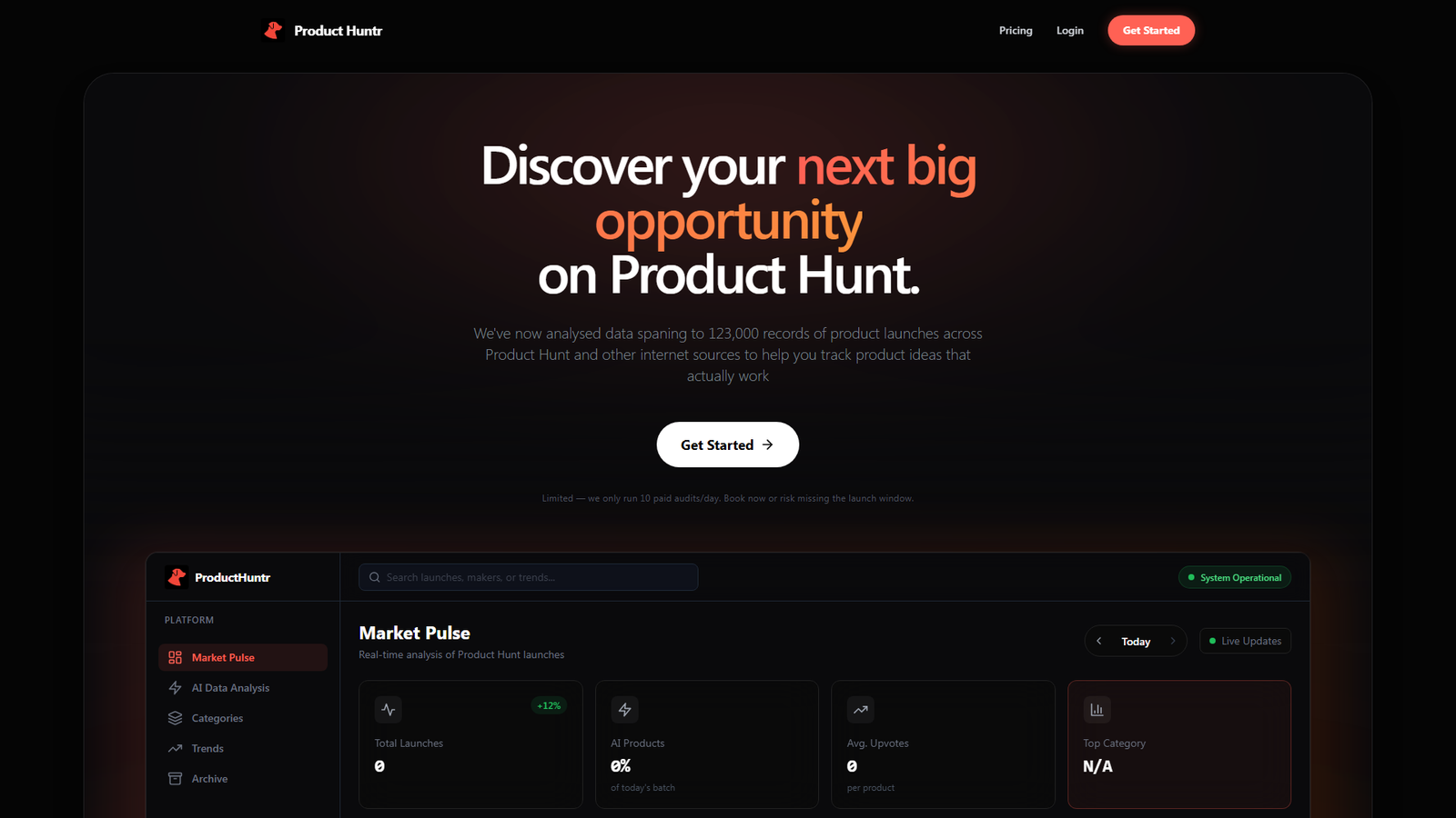 Product Huntr Screenshot
