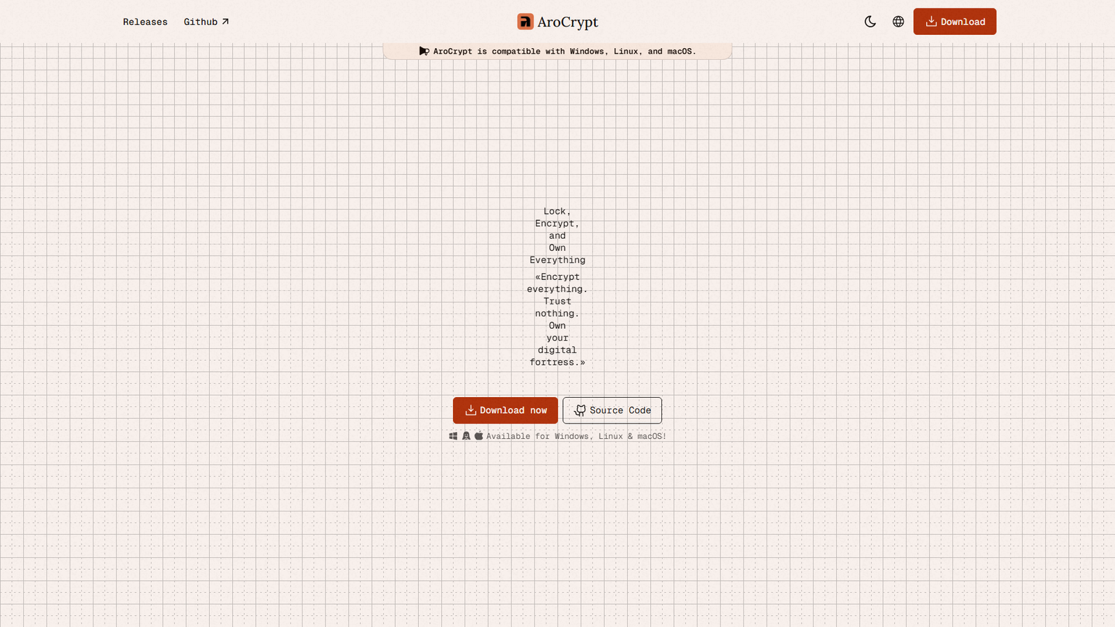 AroCrypt v0.10.0 Screenshot