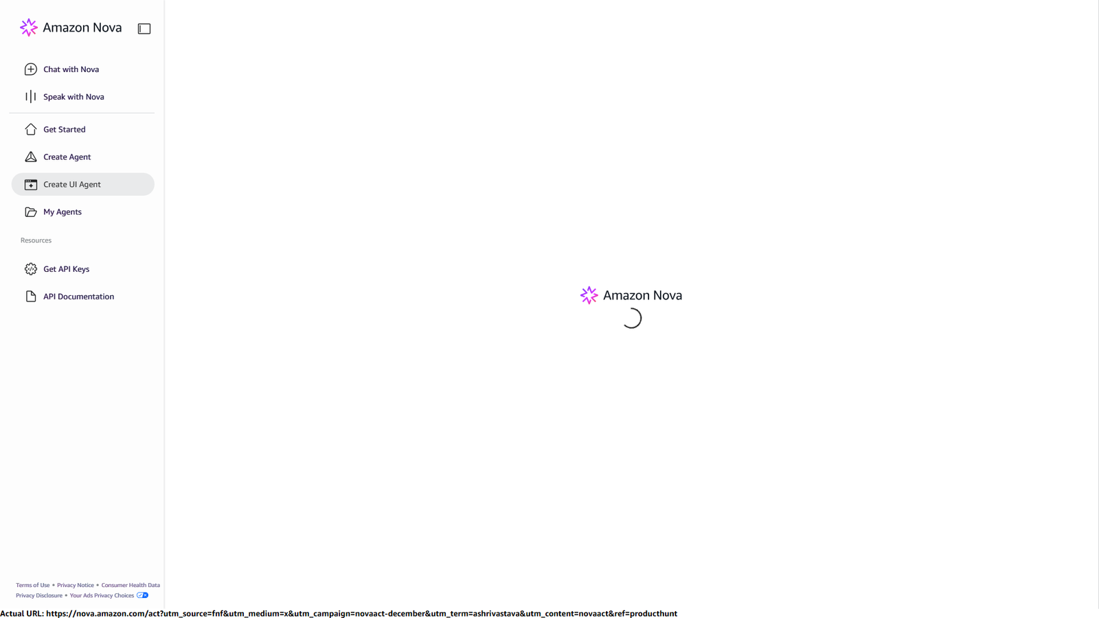 Nova Act by Amazon Screenshot