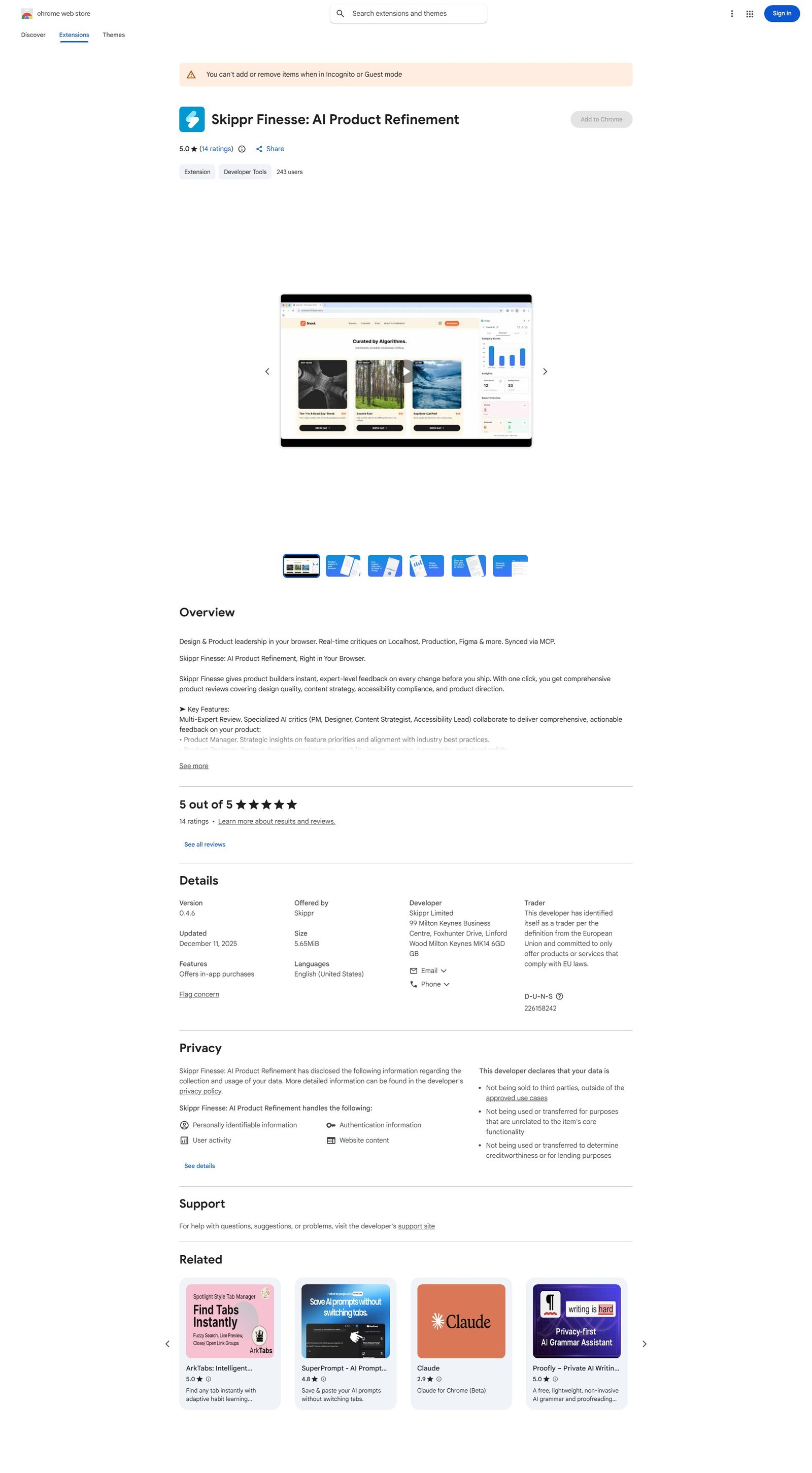 Finesse by Skippr AI Screenshot