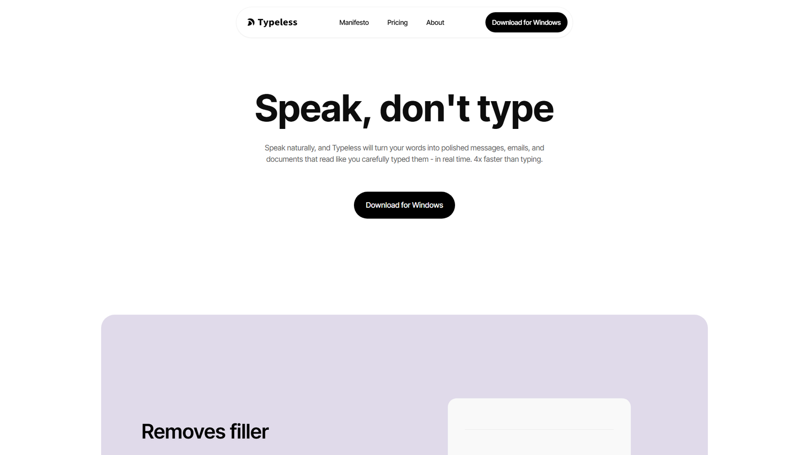 Typeless for iOS Screenshot