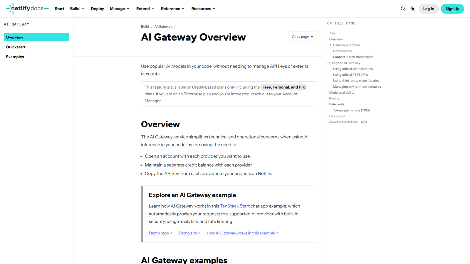 Netlify AI Gateway Screenshot