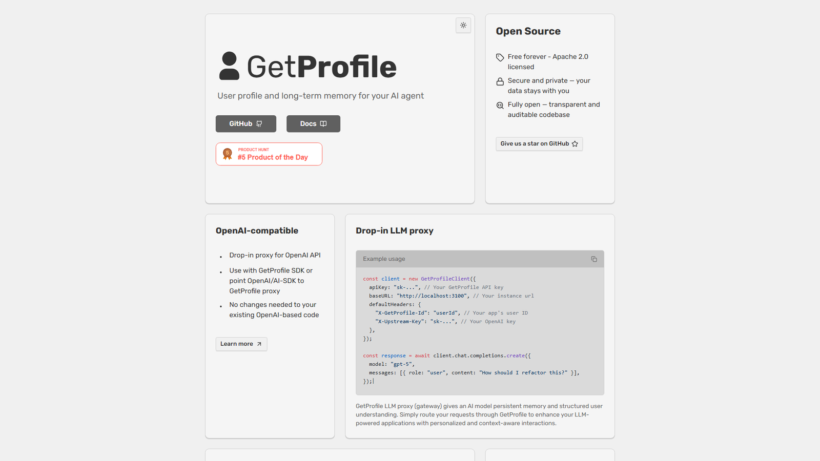GetProfile Screenshot