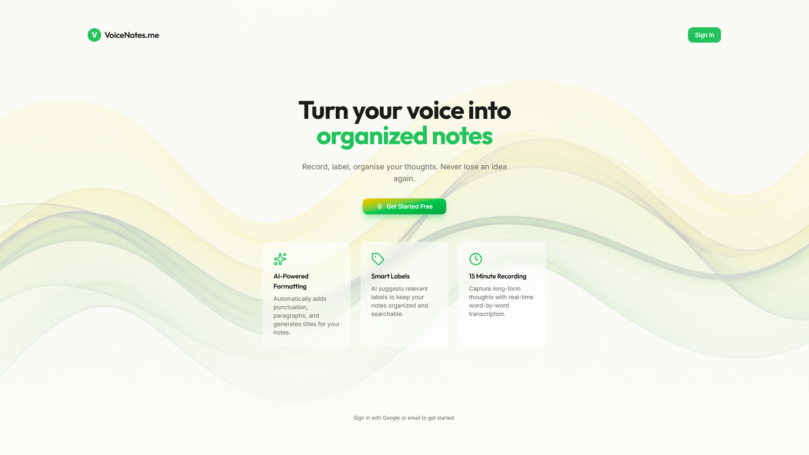 VoiceNotes Screenshot