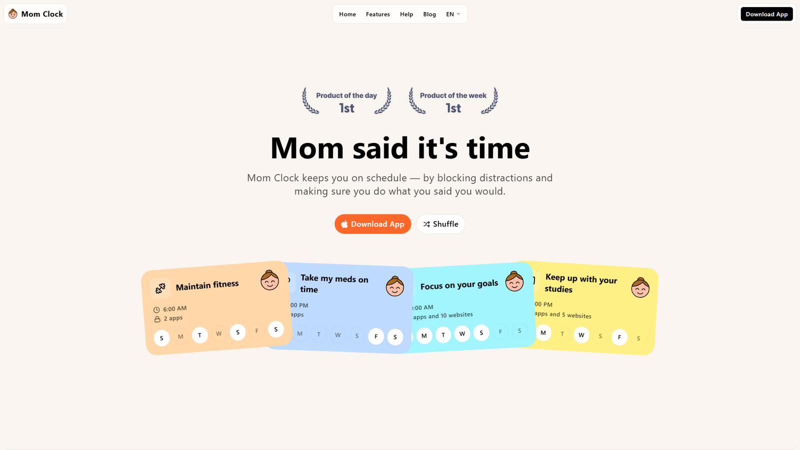 Mom Clock Screenshot