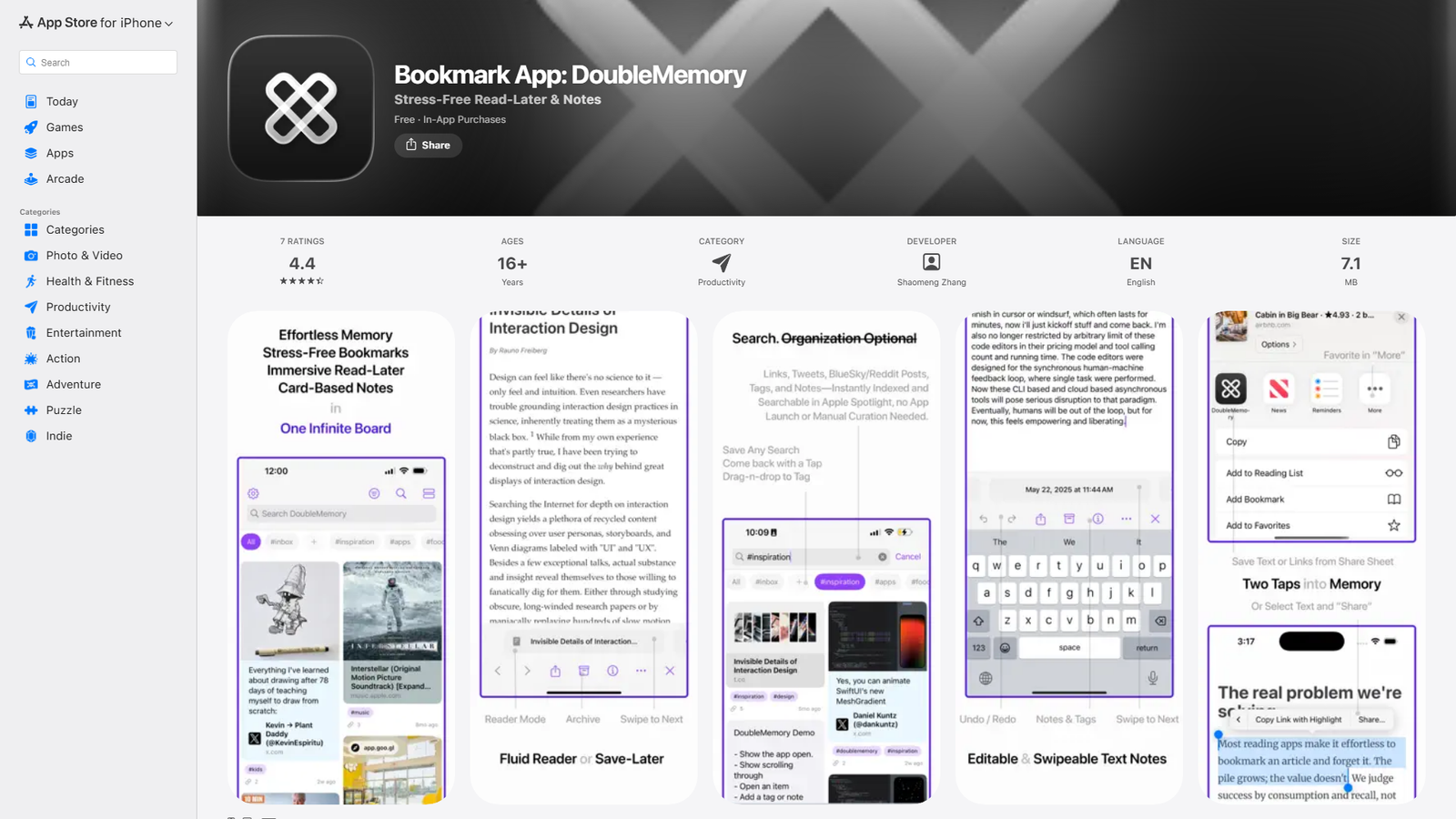 DoubleMemory Screenshot