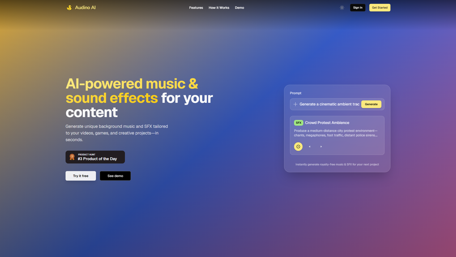 Audino AI Screenshot