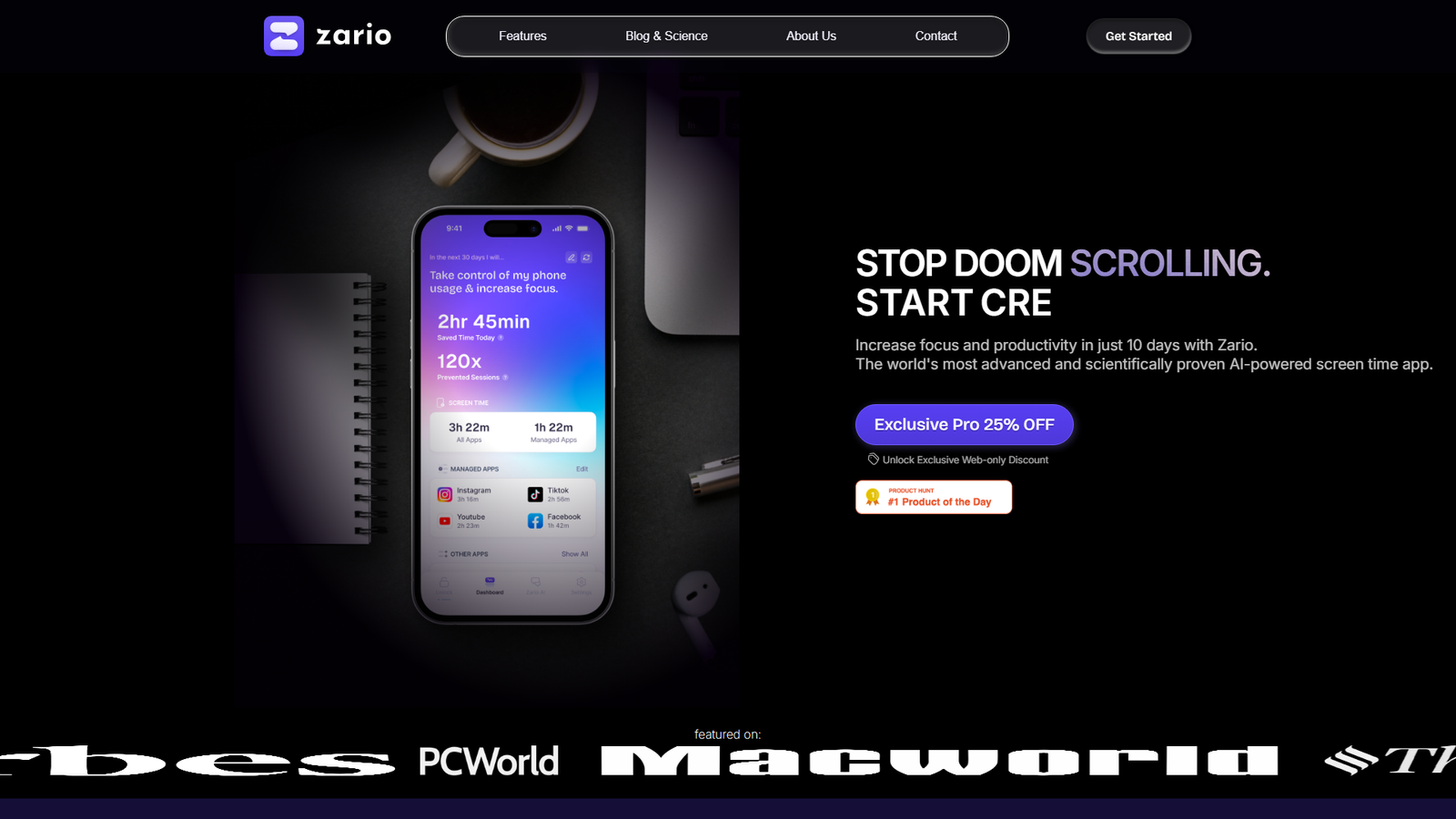 Zario Screen Time AI Screenshot