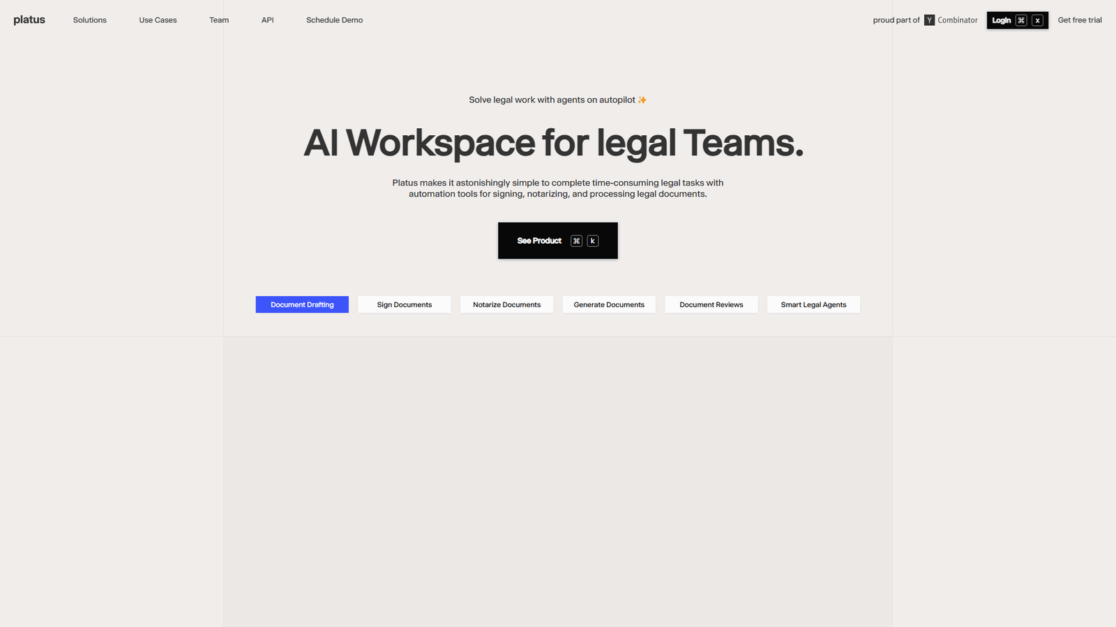 Platus YC F24 Screenshot