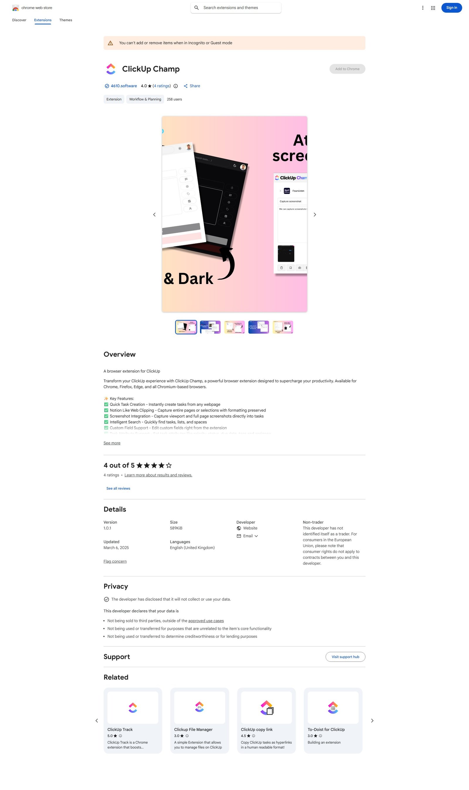 ClickUp Champ Screenshot