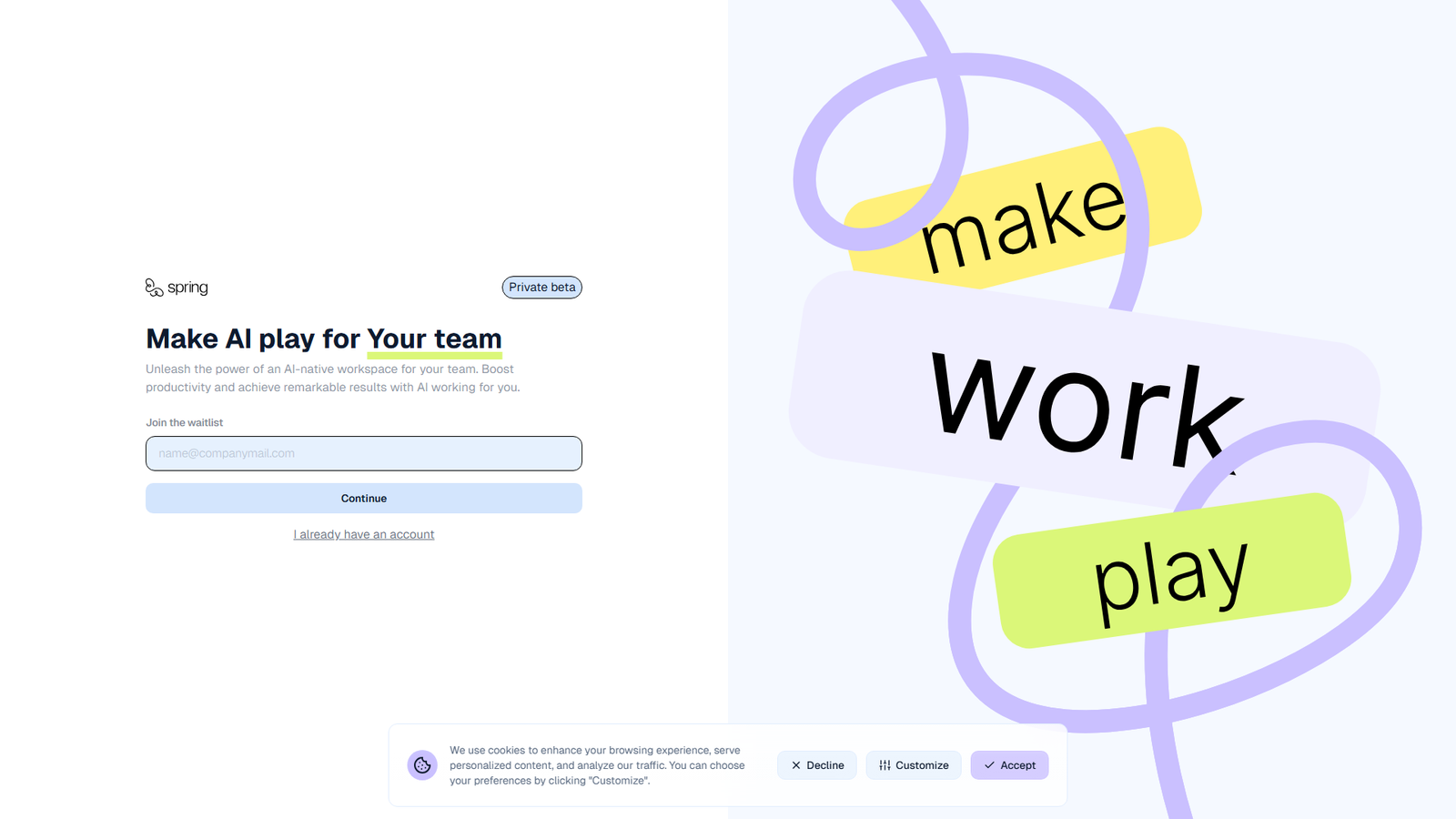 spring.new beta Screenshot