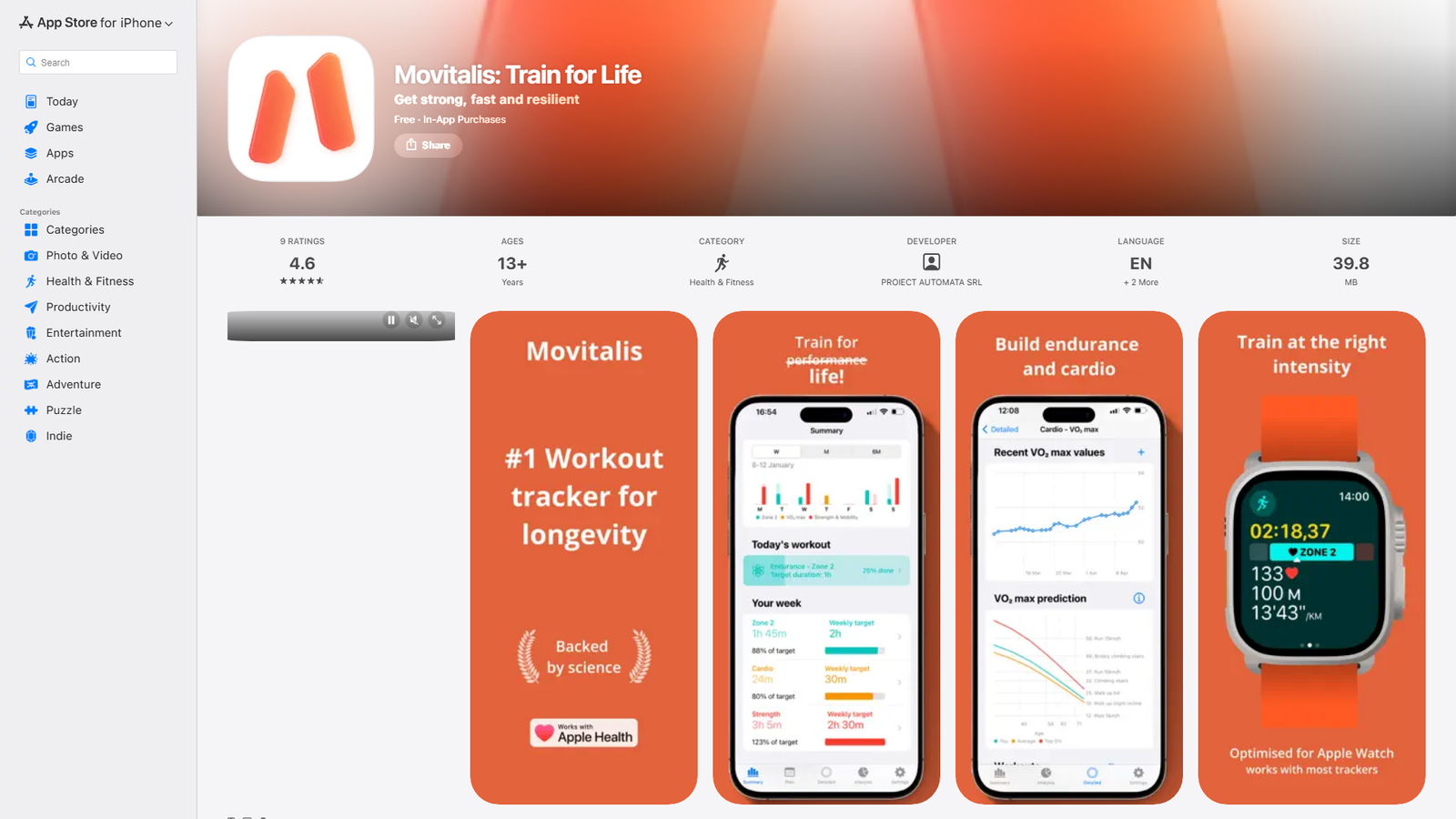 Movitalis Screenshot