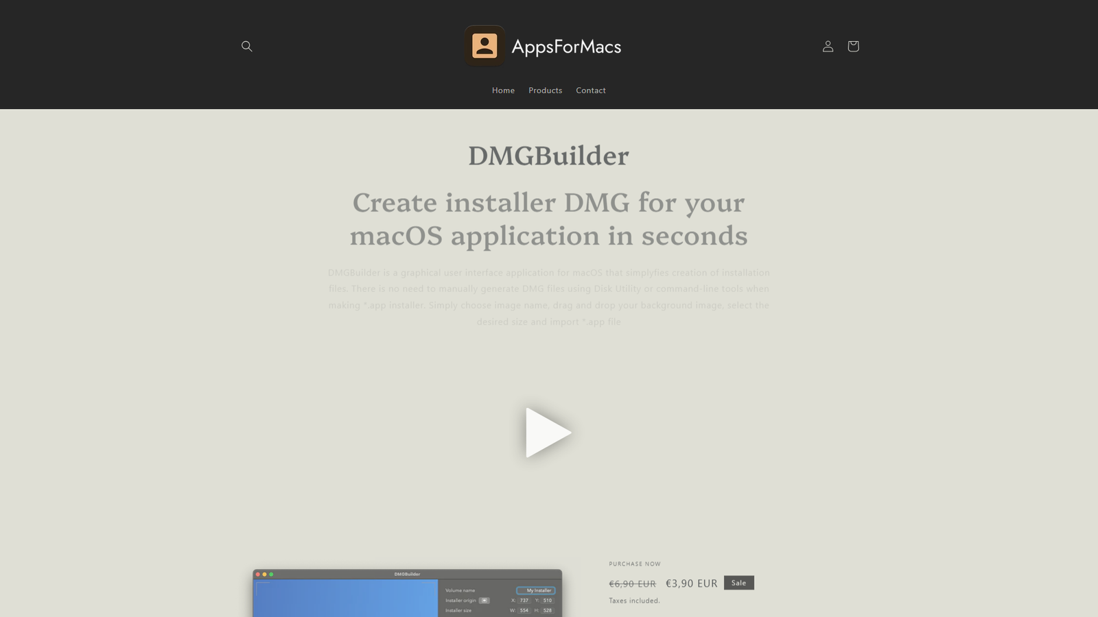 DMGBuilder Screenshot