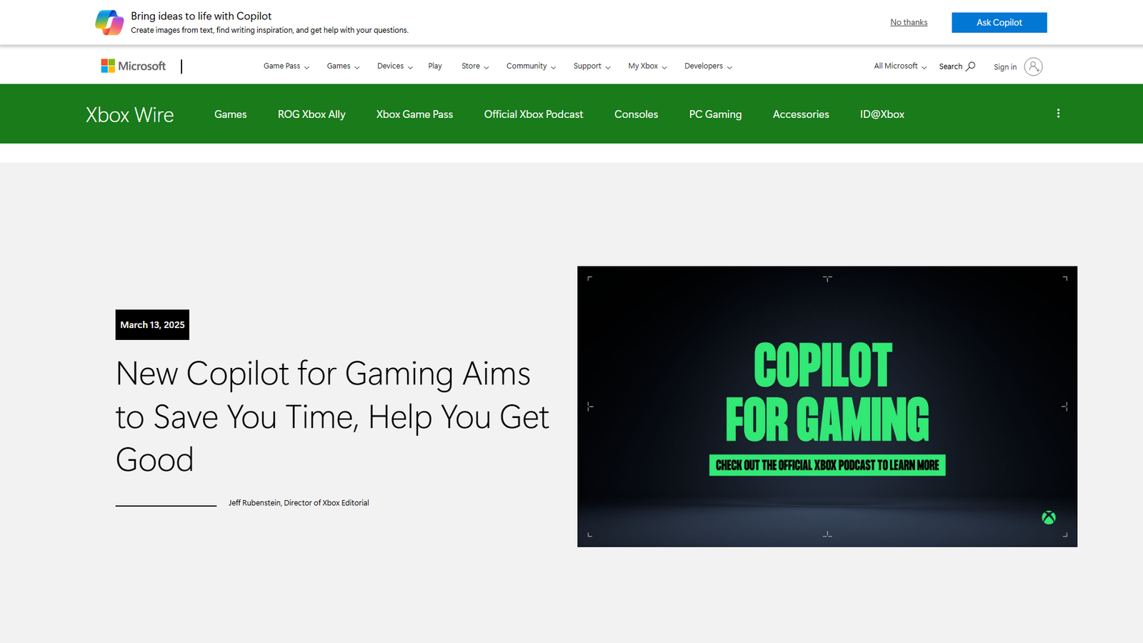Copilot for Gaming Screenshot