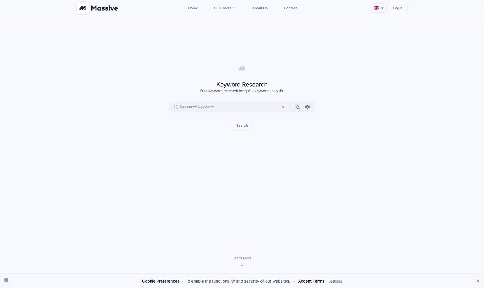 Keyword Research Tool Screenshot