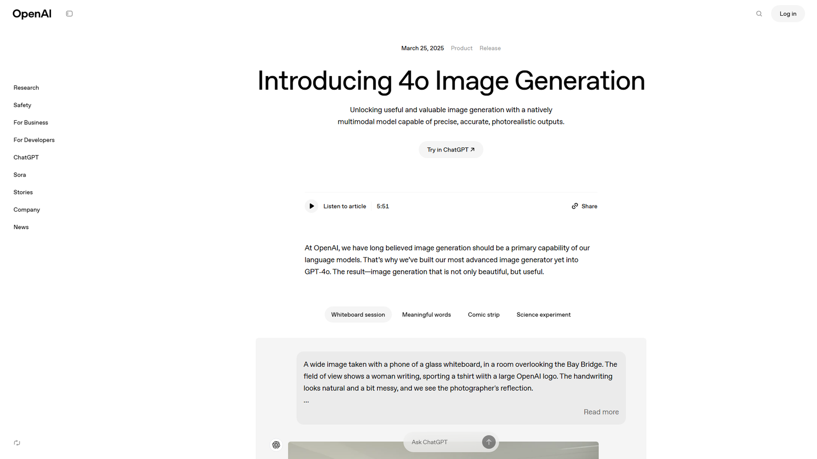 OpenAI 4o Image Generation Screenshot